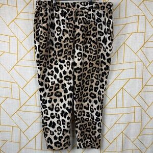 Banana Republic Hayden NWOT Leopard Animal Print Crop Jogger Dress Pants XL